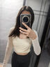ACKDCS瑜伽服普拉提上衣女春夏季跑步運(yùn)動(dòng)時(shí)尚網(wǎng)紗健身套裝高級(jí)感兩件套 曬單實(shí)拍圖