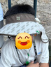 kocotreekk樹(shù)兒童帽子防紫外線(xiàn)大帽檐空頂帽透氣男女孩護脖披肩帽碧波青L 曬單實(shí)拍圖