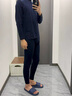 雅鹿中領(lǐng)秋衣秋褲男士純棉保暖內(nèi)衣打底棉毛衫套裝秋冬季薄款線衣線褲 深麻灰 XL /適合115-145斤 曬單實(shí)拍圖