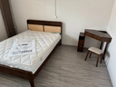 VPLAN政府補貼床實(shí)木藤編床復古侘寂風(fēng)1.8m雙人現代簡(jiǎn)約中古風(fēng)主臥民宿 實(shí)木單床 1.8*2.0 框架結構（升級靜音床板） 曬單實(shí)拍圖