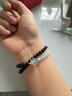 老鳳祥 優(yōu)級海藍寶黑曜石手串女水晶純銀手鏈新年生日禮物女生送女友 【京東八倉發(fā)貨】*當/次日達-輕奢海藍寶多層手串 珠徑（8mm） 曬單實(shí)拍圖