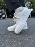 安踏女鞋板鞋女秋冬季皮面低幫白色運動(dòng)鞋學(xué)生輕便小白鞋休閑運動(dòng)鞋子 象牙白/迷霧紫-1  39 （女8碼） 曬單實(shí)拍圖