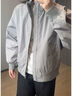 卡圖弛cleanfit立領工裝夾克男秋季美式痞帥短款棒球服情侶寬松衣服外套 灰色 XL 曬單實拍圖