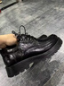 SNGUNY高端輕奢品牌馬丁靴男2023冬季新款皮靴男商務(wù)加絨棉靴男靴子男鞋 黑色 38 曬單實拍圖