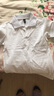 羅蒙男童短袖polo衫校園服飾春夏新款T恤女童班服 白色短袖POLO衫 140 曬單實(shí)拍圖