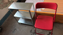 宜家（IKEA）VIHALS維哈斯新款折疊椅學(xué)習餐椅靠背家用椅子 紅色 曬單實(shí)拍圖
