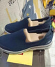 斯凱奇（Skechers）男鞋夏季透氣網(wǎng)面閃穿健步鞋輕便一腳蹬運(yùn)動休閑鞋子男送父親禮物 曬單實拍圖