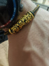 亮冠足金999饕餮轉運珠黃金純金招財貔貅饕餮紋復古潮酷黑金男士手鏈 黃金長(cháng)筒饕餮約1.3-1.4g【黑皮繩】 曬單實(shí)拍圖