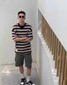 OEMG 美式復(fù)古寬松工裝短褲男夏季薄款日系潮牌潮流外穿休閑五分褲子 黑色 2XL [建議135-150斤] 曬單實(shí)拍圖