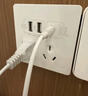 德力西（DELIXI）開(kāi)關(guān)插座面板 CD821系列 雙USB+Type-C五孔插座 時(shí)尚白大板 曬單實(shí)拍圖