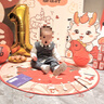豐靈鳥周歲禮服男寶寶春秋男童套裝幼兒抓周服A類紳士生日西裝 雙排扣灰色紳士套裝 90 （身高78-86體重20-24斤） 曬單實拍圖