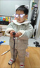 G.DUCKKIDS小黃鴨寶寶套裝秋冬季嬰兒夾棉保暖分體衣服兒童棉衣棉褲兩件套 粉色 90 尺碼1~2歲【 80-90cm】 曬單實(shí)拍圖