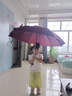 天堂 加大雨傘三折 晴雨兩用商務(wù)傘經(jīng)典格紋10骨大雨傘男女 暗紫紅 曬單實(shí)拍圖