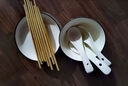 肅匠陶瓷餐具簡(jiǎn)約盤(pán)子碗套裝純白釉下彩餐具套裝釉下彩碗碟套裝微波爐 山田16件套(4碗4盤(pán)4勺4筷) 16頭 曬單實(shí)拍圖
