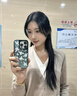 妃奧絨【撤柜精品】V領假兩件針織開衫女寬松氣質(zhì)秋季薄款毛衣復古外套  燕麥色拼米杏色 現(xiàn)貨 M 曬單實拍圖