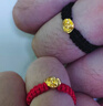 中國黃金（CHINA GOLD）玫瑰花黃金戒指女士足金活口求婚戒生日禮物送女友老婆紀念日實(shí)用 足金玫瑰花戒指【黑繩戒】 曬單實(shí)拍圖