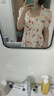 唐思薇大碼女裝2025年夏季新款多巴胺微胖ｍｍ顯瘦減齡遮肉甜美連衣裙女 花色連衣裙 L 建議105-115斤 曬單實(shí)拍圖