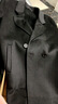 皮爾卡丹（pierre cardin）雙面羊絨大衣女中長(cháng)款西服領(lǐng)雙排扣韓版時(shí)尚2024新款春秋毛呢外套 黑色 S95-105斤 曬單實(shí)拍圖