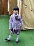 G.DUCKKIDS女童套裝春秋季2025新款衣服兒童小女孩洋氣秋裝jk學(xué)院風(fēng)套裝裙子 紫色三件套 130 cm 曬單實(shí)拍圖