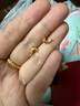 周六福（ZLF）七夕禮物  黃金耳飾女足金999海豚耳釘可愛時尚亮面耳針 計價 0.85g 曬單實拍圖