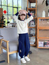 MQDMINI童裝男童褲子兒童運動(dòng)褲2025秋季新款女寶寶休閑長(cháng)褲 A松鼠蘑菇深藍 120 曬單實(shí)拍圖