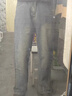 WASSUP HERMU官方復古牛仔褲男女春夏季美式寬松高街直筒水洗做舊男士休閑褲子 深藍色 M （推薦100-125斤） 曬單實(shí)拍圖