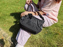 Kipling【七夕禮物】男女款25秋冬新款輕便斜挎包百納牛角包GABBIE/GABB GABB S-黑皮諾色 曬單實(shí)拍圖