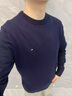 TOMMY HILFIGER【棉羊絨混紡】25新款秋冬男圓領(lǐng)內搭純色絨感針織毛衣05278 藏青色DW5 M （推薦：135-150斤） 曬單實(shí)拍圖