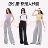 SIINSIIN【專享】冰皮防曬闊腿褲女2025夏新款涼感休閑運(yùn)動(dòng)褲寬松顯瘦長(zhǎng)褲 大象灰(常規(guī)版)推薦身高165以下 S （80-100斤） 曬單實(shí)拍圖