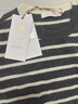 Navigare意大利小帆船條紋羊毛衫女士2025秋季新款親膚針織衫保暖毛衣 知更雀灰白 S 曬單實拍圖