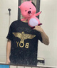 BOY LONDON【時(shí)光輪環(huán)】短袖男女同款秋季老鷹光環(huán)黑色T恤N01902 黑色 XL 曬單實(shí)拍圖