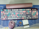 鐳拓 Rantopad RF104無線鍵盤鼠標(biāo)套裝 辦公鍵鼠套裝 復(fù)古鍵盤 鼠標(biāo) 套裝104鍵全尺寸 紫色混彩 曬單實拍圖