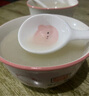 釉下彩可愛(ài)卡通碗碟套裝家用高顏值陶瓷碗筷盤(pán)餐具 2碗2勺 4件套 曬單實(shí)拍圖