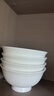 斯凱綈（Sky Top）面碗骨瓷米飯碗純白防燙高腳碗陶瓷家用餐具套裝6.25英寸4件 曬單實(shí)拍圖