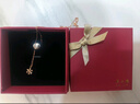 周六福  紅18K金項鏈女雪花鏈墜時(shí)尚彩金飾品 40+5cm 曬單實(shí)拍圖
