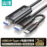 山澤usb3.0公對公對拷線(xiàn)type-c電腦數據互傳連接線(xiàn)鼠標鍵盤(pán)筆記本臺式機免驅雙接口共享互聯(lián)線(xiàn)2米THR20 曬單實(shí)拍圖