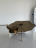 愛上雨折疊雨傘晴雨兩用女結(jié)實(shí)抗風(fēng)輕便易攜防曬防紫外線遮陽太陽傘大號(hào) 8骨彩膠防曬-厚乳拿鐵-仿木柄 曬單實(shí)拍圖