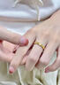 老廟黃金戒指女鉆紋米字足金999對戒閉口戒情侶結婚戒男士女士同款 可聯(lián)系客服刻字 商品為單只 曬單實拍圖
