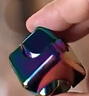 立始指尖陀螺玩具旋轉魔方炫彩解壓機械edc神器黑科技金屬【送收納包 指尖方塊陀螺-彩色 送收納包 曬單實(shí)拍圖