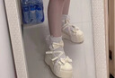 垂耳兔圓頭lolita厚底松糕鞋doll感可愛(ài)洛麗塔日系小皮鞋瑪麗珍 米色 36 偏小一碼拍大一碼 曬單實(shí)拍圖