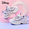 迪士尼（Disney）女童透氣網(wǎng)面跑步鞋兒童春秋公主鞋軟底運動(dòng)鞋 淡紫  33  曬單實(shí)拍圖