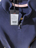 布先生立領(lǐng)拉鏈套頭加厚T男2025早春新品皮標(biāo)logo衛(wèi)衣BT10616 深海藍(lán) XL (180) 曬單實拍圖