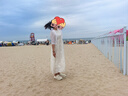 尚都比拉通勤優(yōu)雅連衣裙女春季寬松顯瘦A字裙浪漫高腰背心裙 白底花色 XL 曬單實拍圖