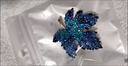 默研（MOYAN）楓葉胸針感小眾飾品配件毛衣鏈吊墜胸花可愛(ài)胸針胸花別針 藍色  A22-308 曬單實(shí)拍圖
