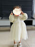 巴拉巴拉童裝寶寶連衣裙嬰兒裙子女童網(wǎng)紗裙文藝甜美氣質(zhì)精致時(shí)尚 蛾黃31006 90 曬單實(shí)拍圖