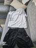 斷碼運動(dòng)套裝男夏季跑步服新款速干衣短袖訓練健身服籃球服男 白色+黑色【兩套裝】 XL (110-135斤) 曬單實(shí)拍圖