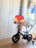 納豆（nadle）兒童自行車(chē)3一6歲寶寶二合一平衡車(chē)1-3歲小孩童車(chē)男女童腳踏車(chē) 高貴紅推桿款 12寸（建議身高105cm以下購買(mǎi)） 曬單實(shí)拍圖
