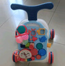學(xué)步車(chē)嬰兒多功能學(xué)步推車(chē)防側翻寶寶學(xué)走路防O型腿走路起步 學(xué)習桌學(xué)步車(chē)（投籃款）藍色 曬單實(shí)拍圖