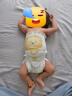 媽媽果肚圍嬰幼兒裹腹新生兒寶寶睡覺(jué)護肚子防著(zhù)涼神器護肚臍春秋 單層小兔組+單層獅子組 17x17cm【建議0-7個(gè)月】 曬單實(shí)拍圖