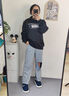 樸西冬季燈芯絨男士室內(nèi)棉拖鞋保暖加絨厚底情侶居家 藏青色 42-43 曬單實拍圖